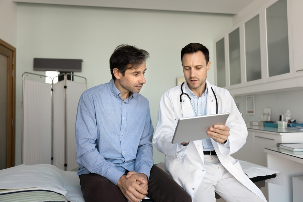 Doctor reviewing results with patient